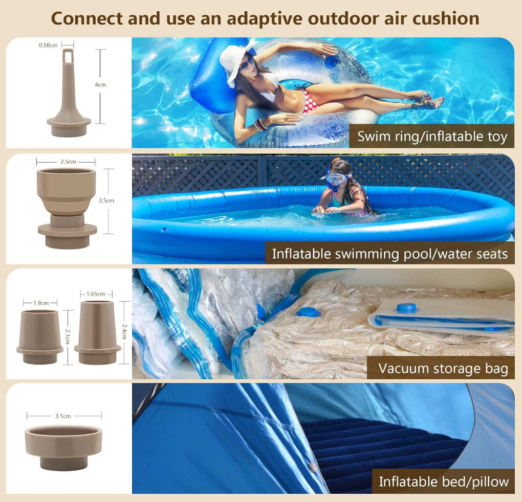 Lightweight Air Inflator with Lighting