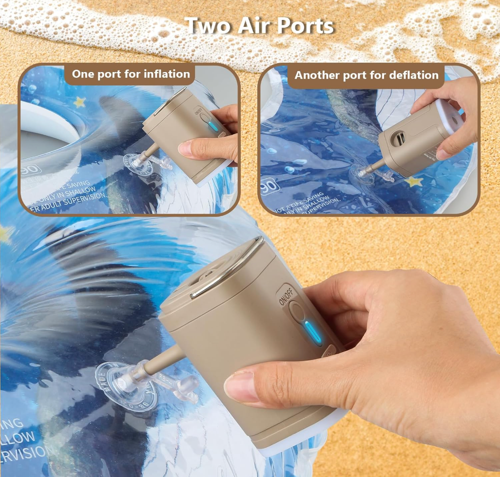 Lightweight Air Inflator with Lighting