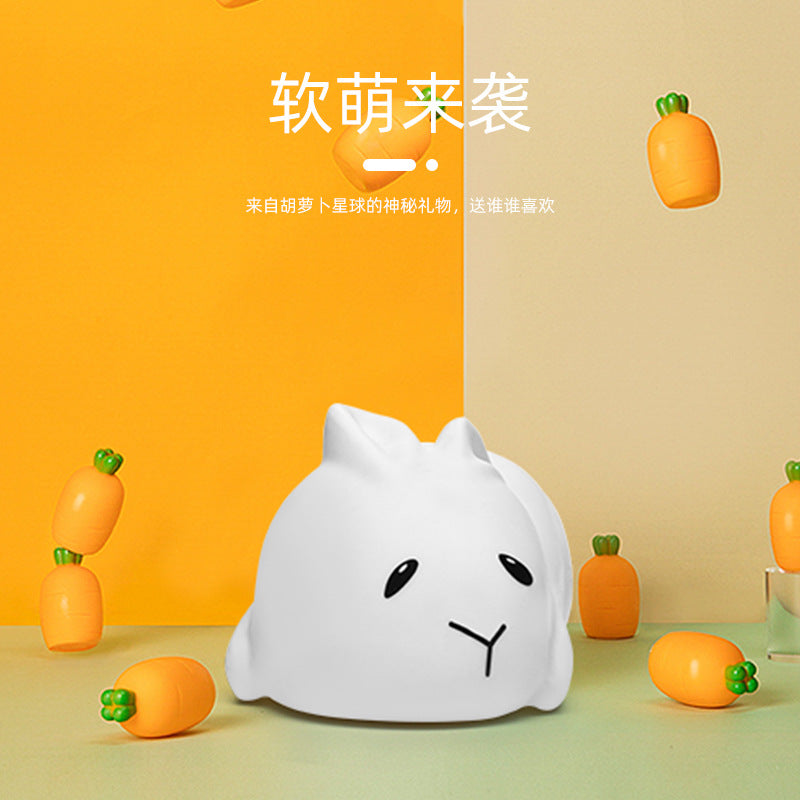 Creative Silicone LED Rabbit Night Light for Bedroom