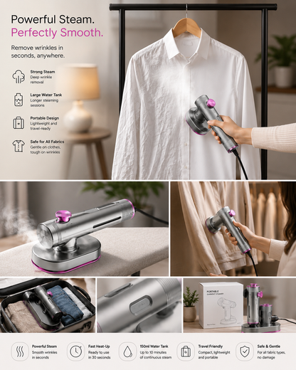 SteamEase™ Portable Garment Steamer