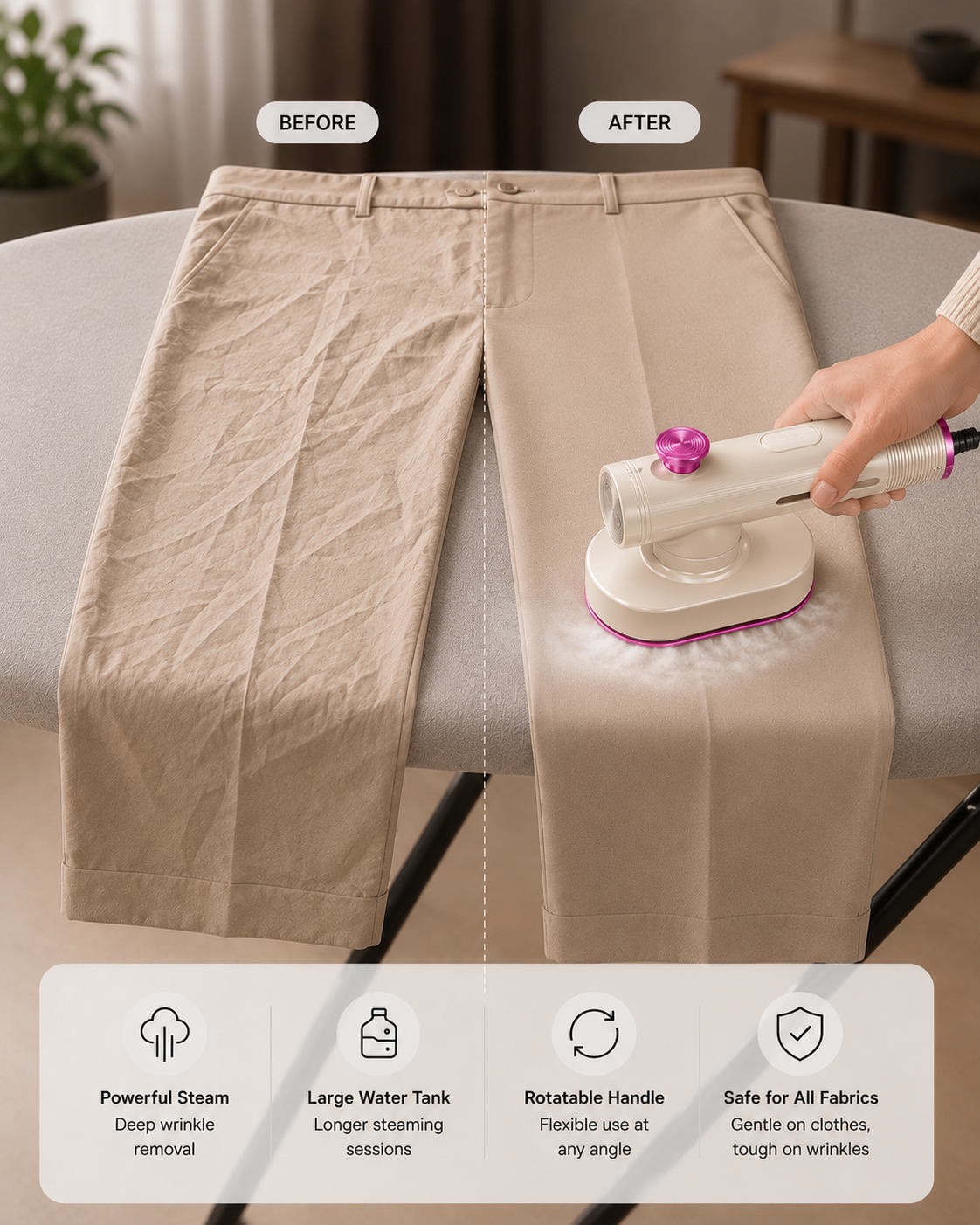 SteamEase™ Portable Garment Steamer