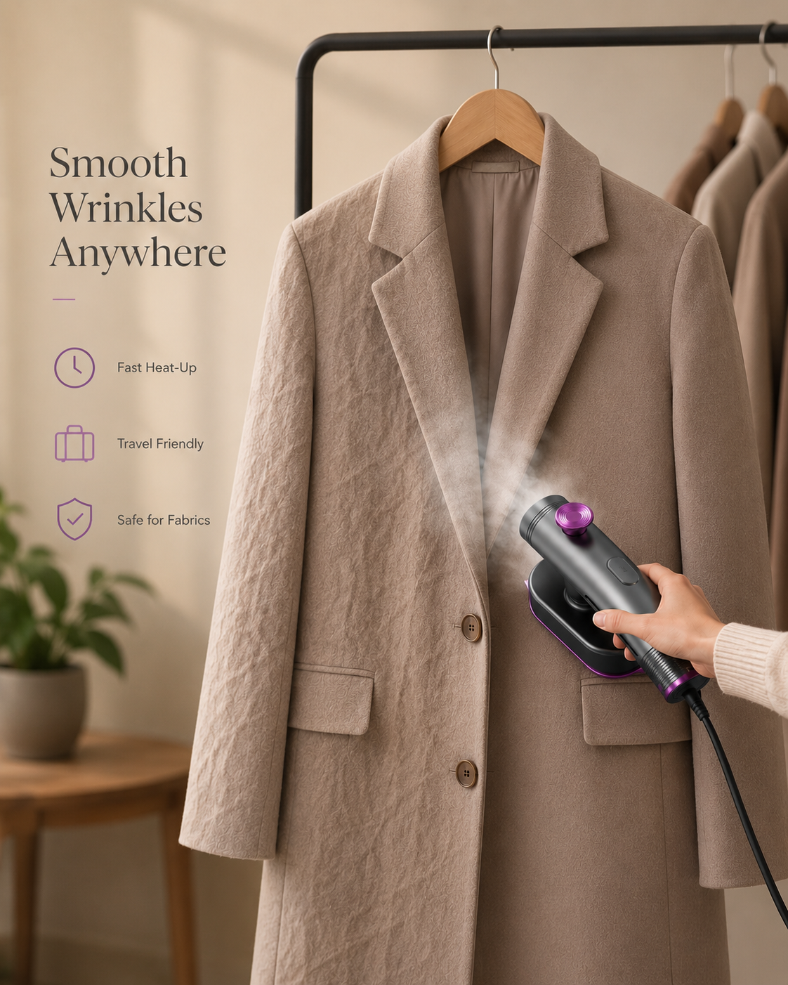 SteamEase™ Portable Garment Steamer