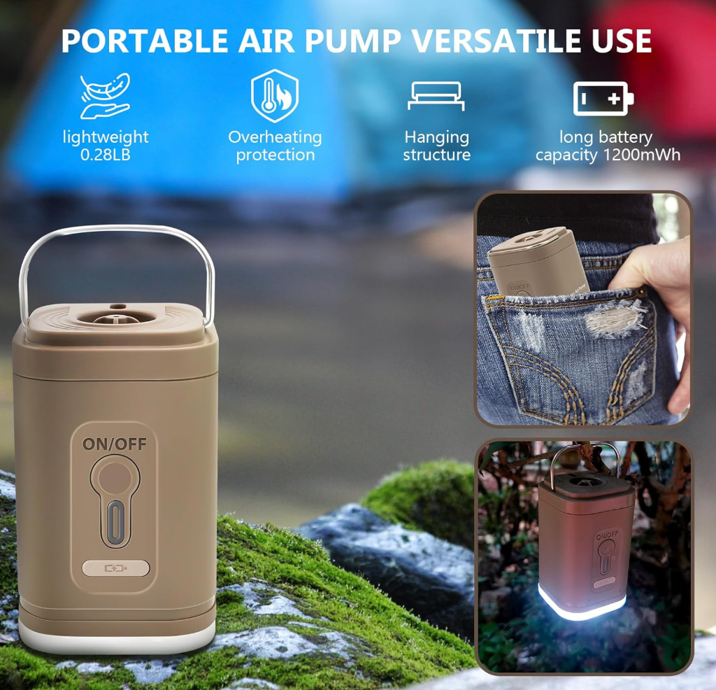 Lightweight Air Inflator with Lighting